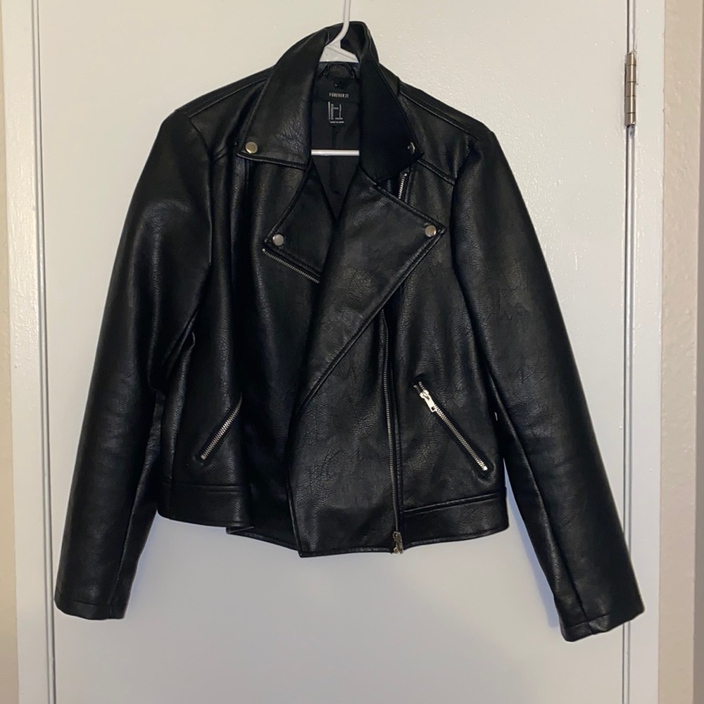 Black leather jacket
